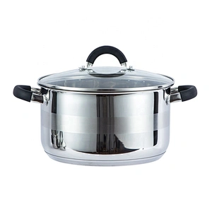 6PCS Kitchen cooking Stainless Steel Casserole Set with hollow handle covered silicone