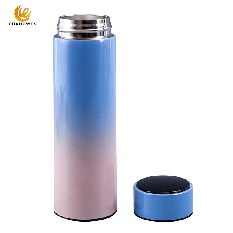 New Smart Water Bottle 304 stainless steel vacuum insulated travel tumbler/coffee mug with LED Temperature Display