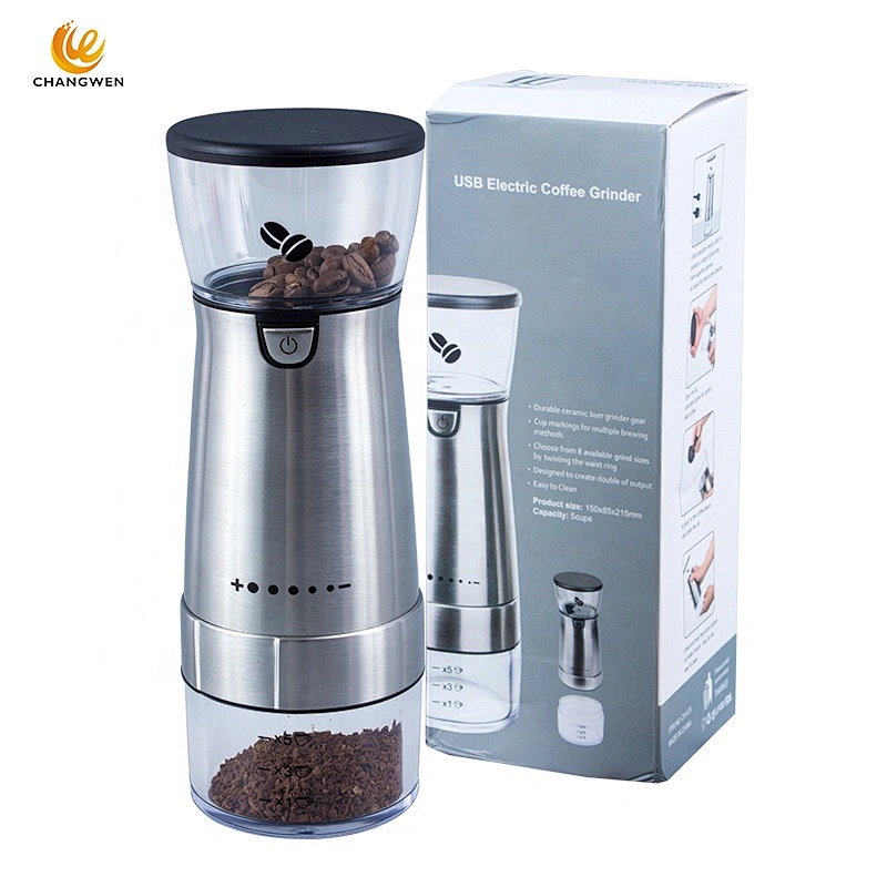 High Quality Usb Rechargeable Stainless Steel Mini Coffee Bean Mill Coffee Powder Grinder
