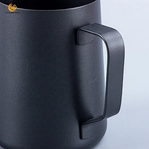 Hot Selling 400/600/900ml Stainless Steel Milk Frothing Pitcher Non Stick Coating Milk Jug Cup