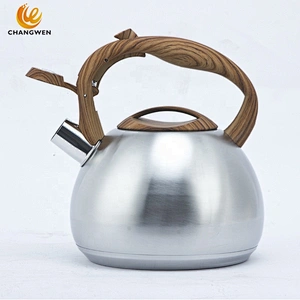 Solid color rubber paint kettle handle stainless steel whistling kettle