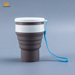 Outdoor High Quality Custom Silicone Collapsible Coffee Cup Retractable Foldable Coffee Cup Silicone Cup For Travel