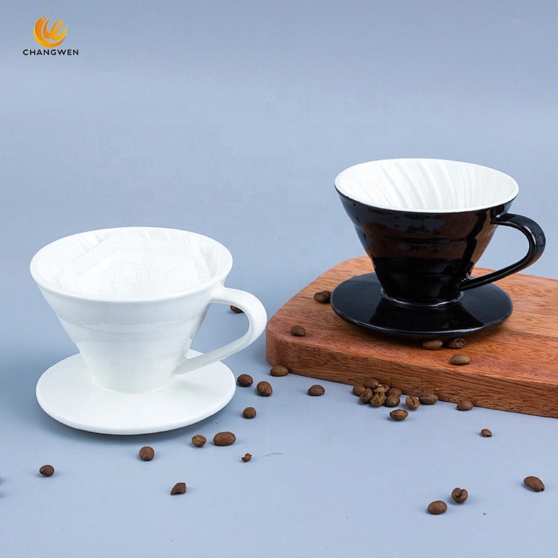 High Quality Coffee Brewing Accessories ceramics V60 shaped Coffee Filter Cup coffee Filter drippe