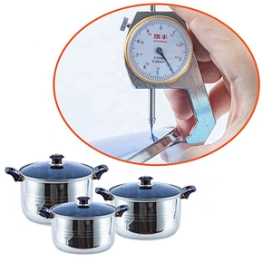 Kitchen accessories metal casserole cooking pots stainless steel 6pcs cookware set