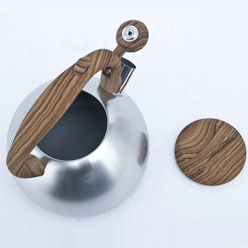 Solid color rubber paint kettle handle stainless steel whistling kettle