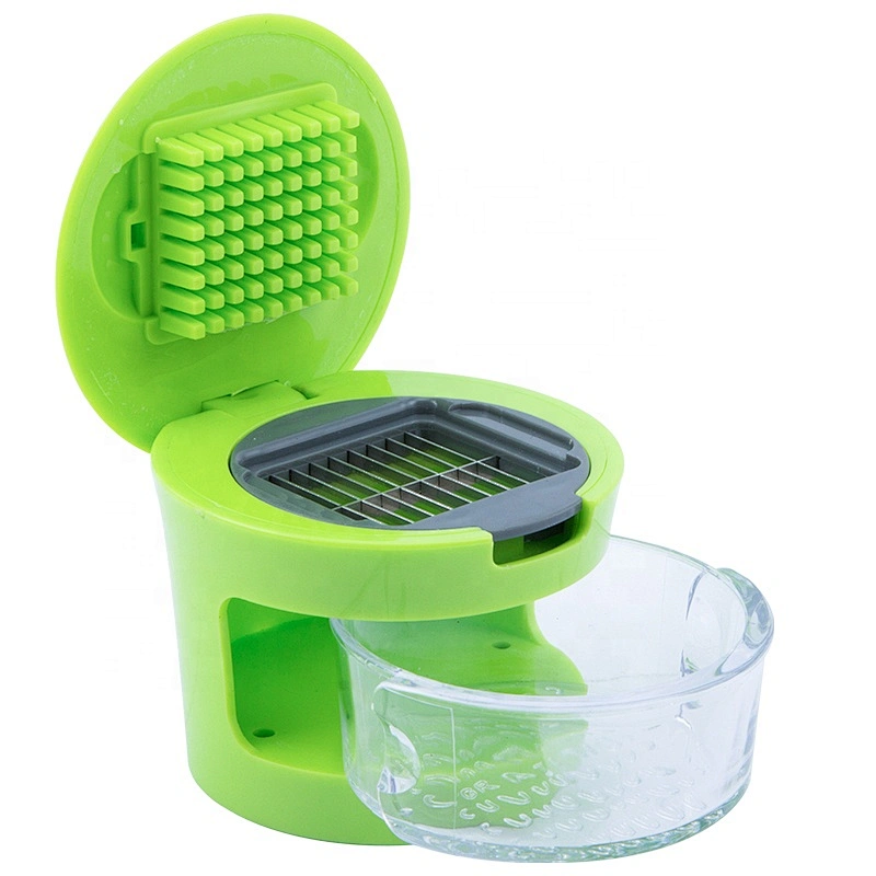 .Wholesale High Quality 3 Piece Kitchen Gadgets Plastic Stainless Steel Garlic Press