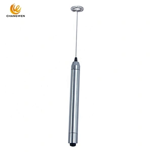 kitchen accessories battery powered stainless steel electric milk frother for coffee