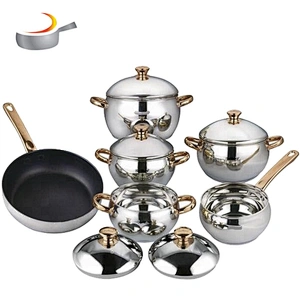 Kitchen accessories kitchenware Stainless steel 11pcs masterclass premium cookware for induction cooker