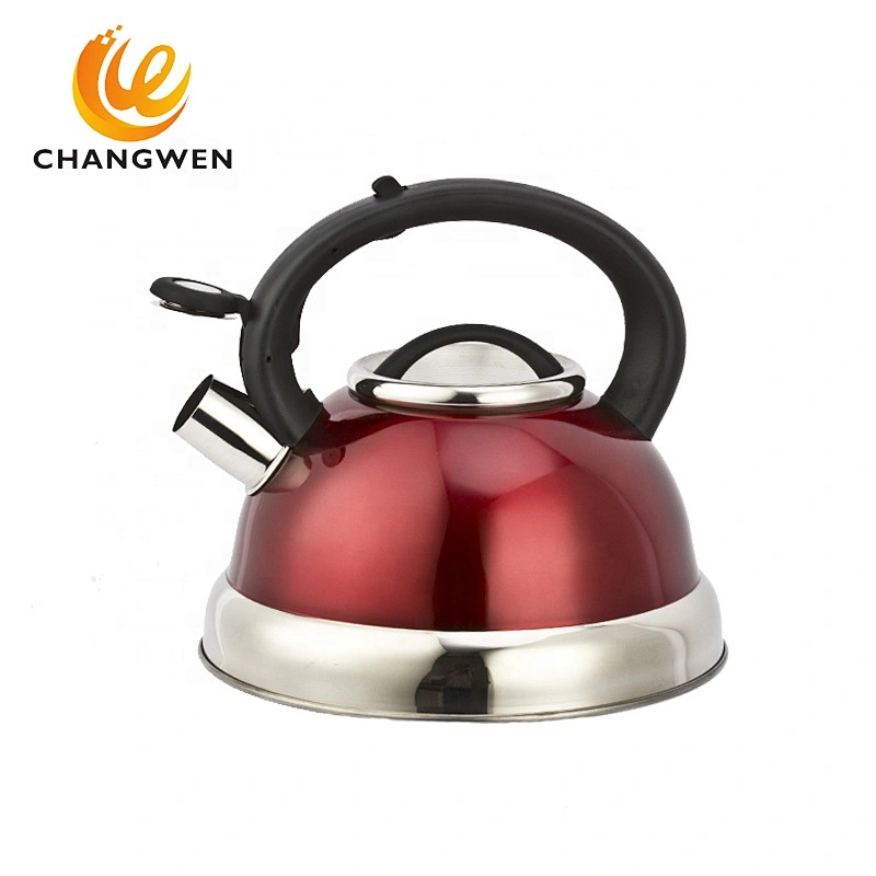 Big old fashioned tea kettle colorful Print silicone handle kettle  stainless steel whistling teapot tea kettle with infuser