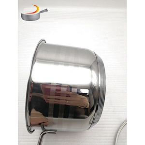 Kitchenware tool capsuled bottom  S/ S  saucepan straight shape Casserole stainless steel sauce pan with clear glass lid