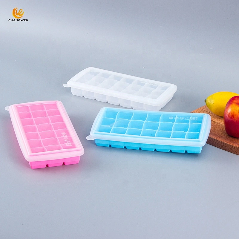 Hot Sale 21 Cavities Honeycomb Food Grade Reusable Silicone Square Ice Cube Tray DIY ice cream lolly molds trays