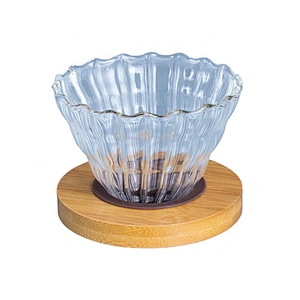 Wholesale Reusable Heat Resistant Drip Filter V60 Glass Coffee Filters