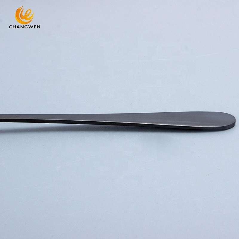 Mirror Polishing Rose Gold Flatware Black 304 Stainless Steel Metal Cutlery Set