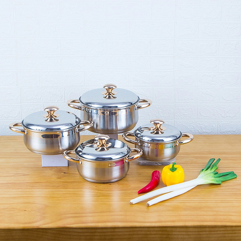 8PCS masterclass premium cookware casserole stainless steel cookware set