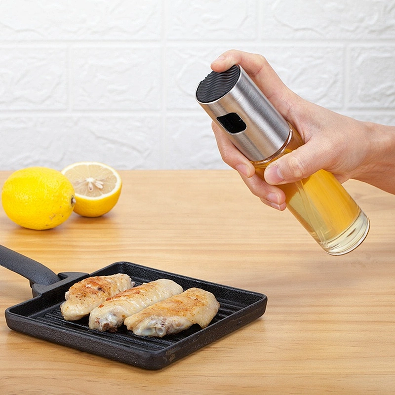 Leakproof 304 Stainless Steel Best Olive Oil Vinegar Sprayer Bottle 100ml for BBQ Soy Sauce