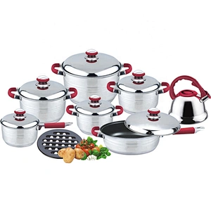 Hot Cheap 15Pcs Casserole Set Stainless Steel Hot Pot Kitchen Cookware Sets