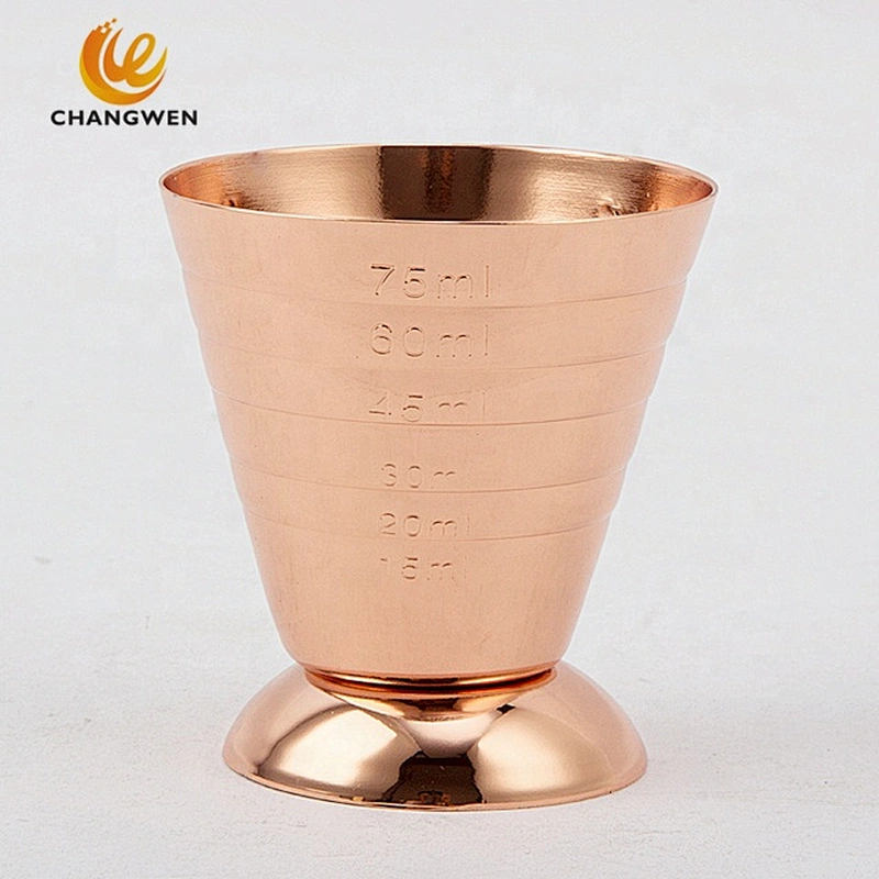 OEM customized 2.5oz gold plating stainless steel measuring cups