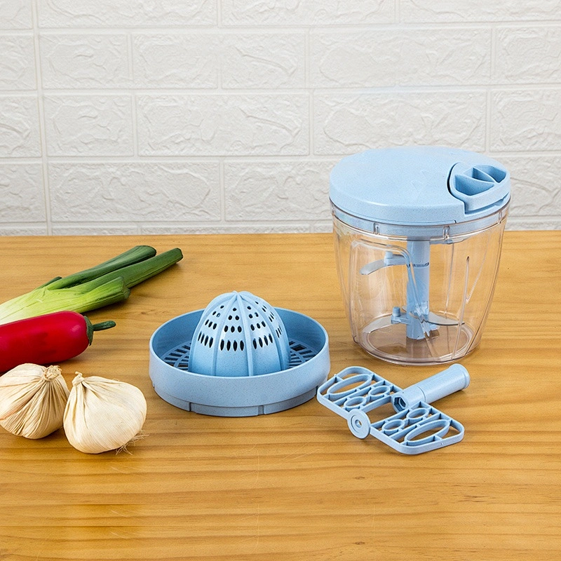 High quality kitchen accessories plastic Material Quick Manual Pull Food Chopper Manual vegetable chopper