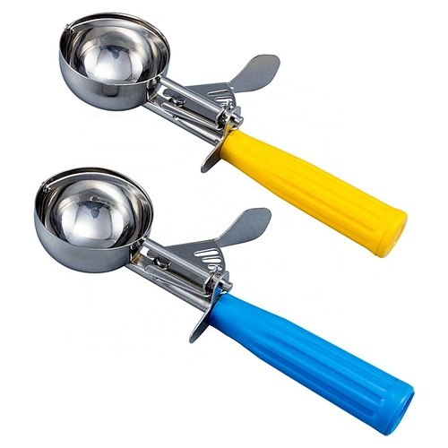 Multi-function food grade Stainless Steel ice cream scoop cookie scoop with colorful handle
