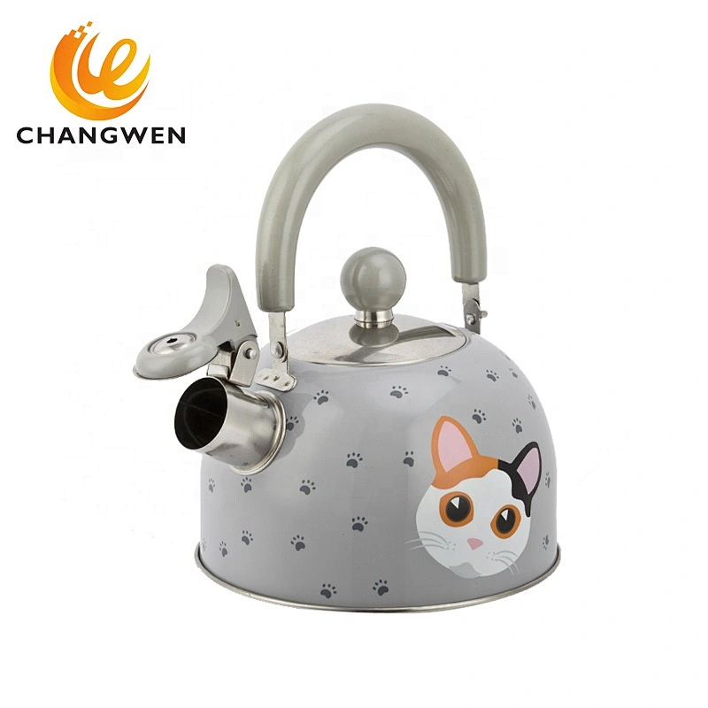 2L  Whistling Kettle Tea Pot Stovetop Induction Stainless Steel Water Kettle With Color Paint