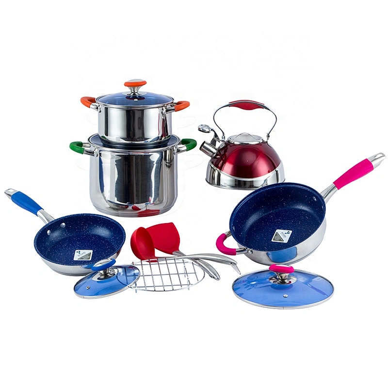 High quality kitchen ware cooking pot set nonstick cookware sets stainless steel cooking pot