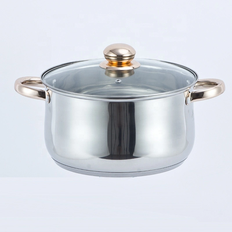 Non Silicone 14pcs cooking pot cookware stainless steel Stockpot cookware