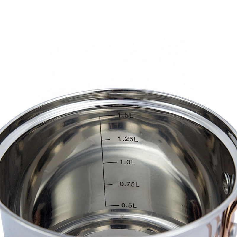 5 steps bottom ss201 milk pot stainless steel milk jug steel pot