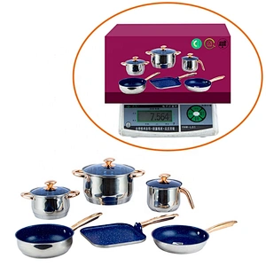New products South America 9 pcs Stainless steel square frypan with nonstick coating