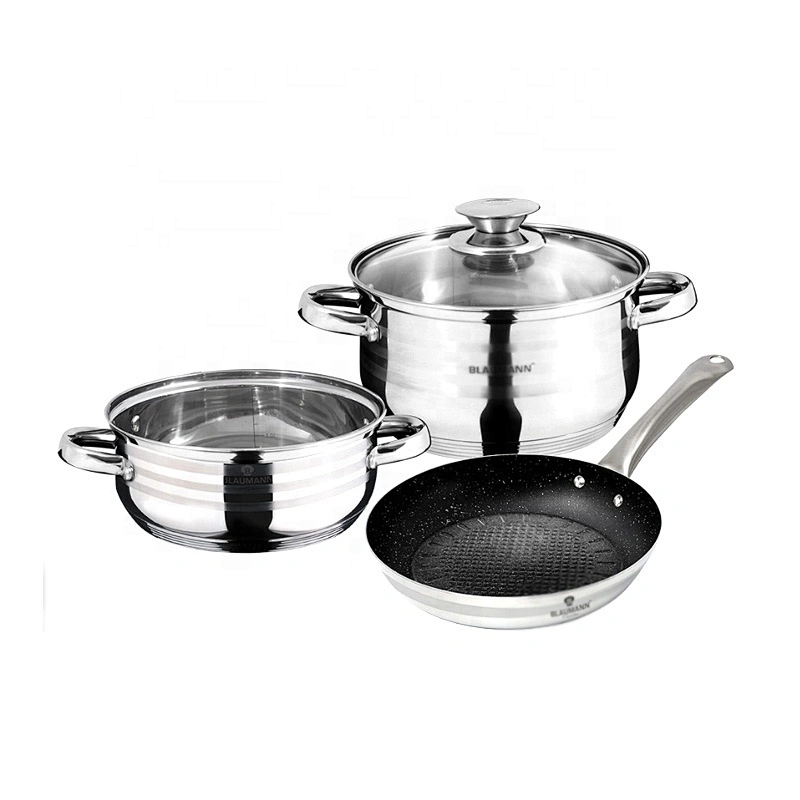 Stainless Steel Nonstick cookware Fry Pan with Nonstick Coating Capsule Bottom for East Europe