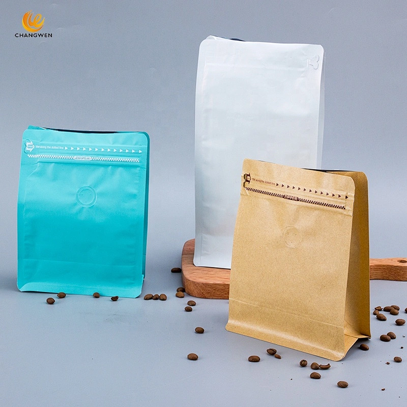 wholesale 250g to 1kg aluminum foil baking bag stand up packaging coffee bags with air valve