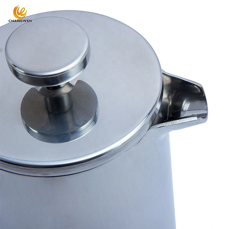 350ml/800ml/1000ml Double-Wall Metal Insulated Stainless Steel French Press Coffee Maker