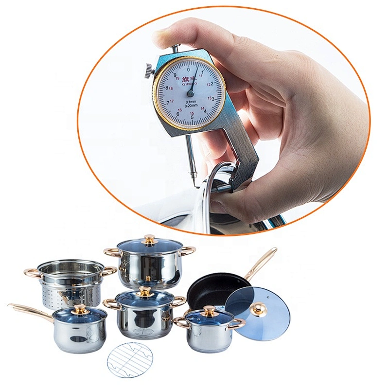 12 pcs Cooking pot kitchenware cookware sets stainless steel cookware