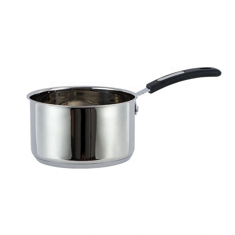 High Quality s/s 304 Single kitchen sauce pan saucepan stainless steel