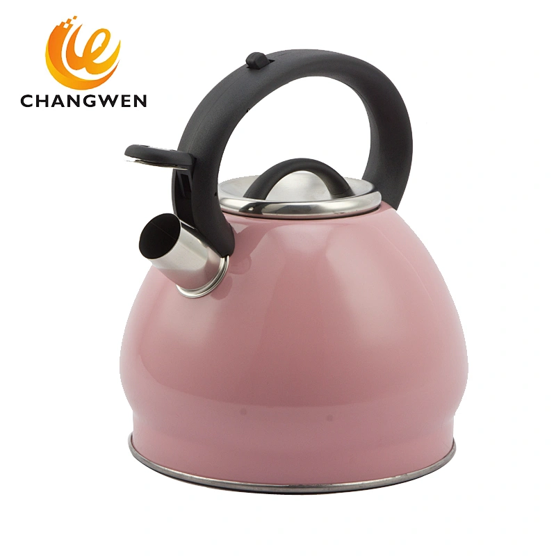 Free kitchen Appliances colorful capsule bottom Water Kettle Stainless Steel Whistling Kettle Tea Kettle  with handle
