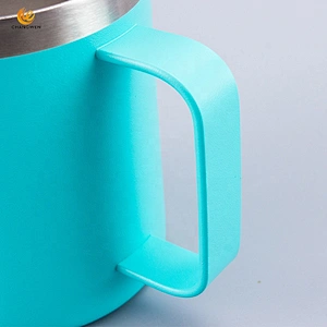 Office Home 14oz Drinking Cup Stainless Steel Insulated Coffee Tumbler Tea Mug with handle and Lid