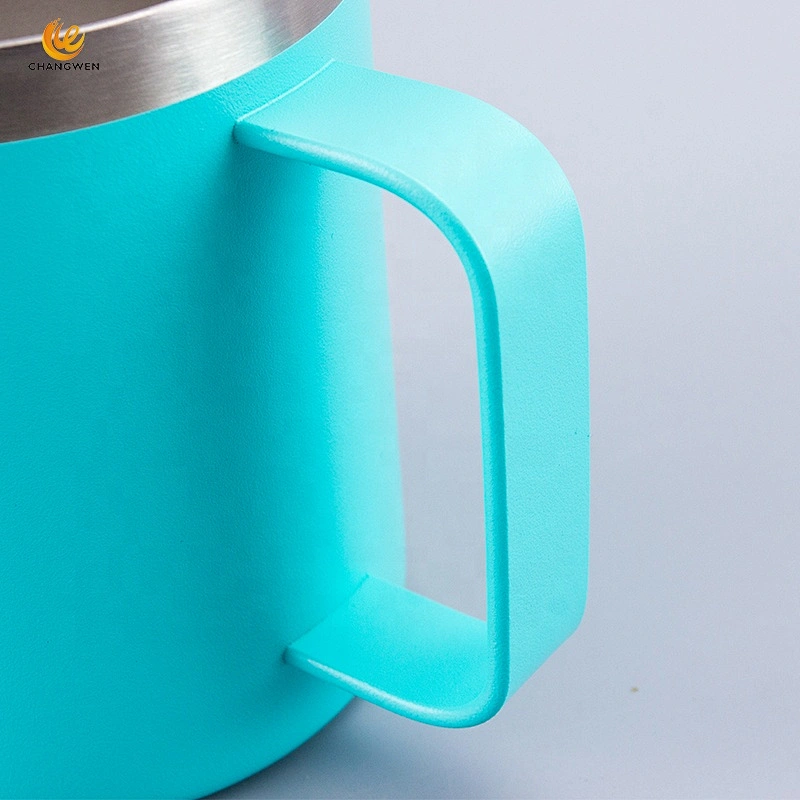Office Home 14oz Drinking Cup Stainless Steel Insulated Coffee Tumbler Tea Mug with handle and Lid