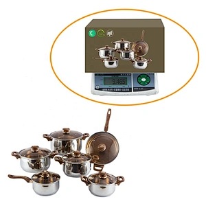 Stainless Steel 201 material 12pcs cooking pot bakelite handle with Gold Plated stainless steel cookware set