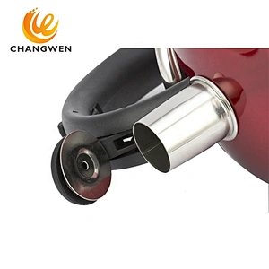 Big old fashioned tea kettle colorful Print silicone handle kettle  stainless steel whistling teapot tea kettle with infuser