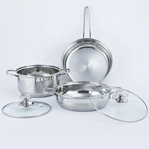 5pcs 9pcs non stick cookware cooking pot stainless steel cookware sets