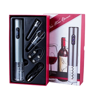 Top Seller Custom Electric Wine Corkscrew Rechargeable Automatic Aluminum Alloy Wine Opener Set