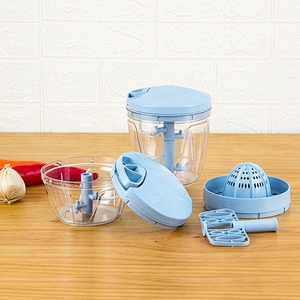 High quality kitchen accessories plastic Material Quick Manual Pull Food Chopper Manual vegetable chopper