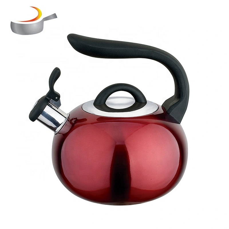 Quality Kitchenware Cheap teapot Stainless Steel surgical Whistling Kettle Tea Kettle with color painting  for stovetop