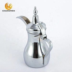 Kitchen Accessory 12/18/24 OZ Coffee Kettle Stainless Steel Dallah Gold Coffee Pot