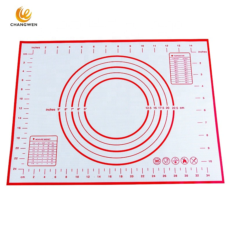 Kitchen Gadgets Smooth Surface Food Grade Non-Stick Silicone Baking Mat & Pastry Mat With Measurements