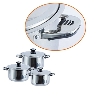 Advance kitchen accessories 26cm 28cm 30cm stainless steel 6 pcs majestic cookware set