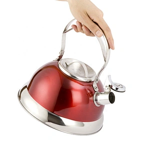 Utensilios de cocina pintura roja 3L Tetera de acero inoxidable