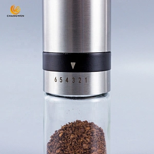 Hot selling Portable 6 Precise Adjustable Setting stainless steel grinder manual coffee bean grinder
