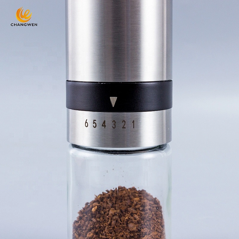Hot selling Portable 6 Precise Adjustable Setting stainless steel grinder manual coffee bean grinder