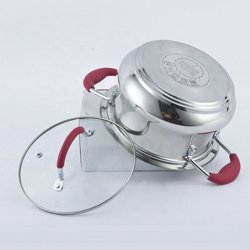 belly shape stainless steel induction casserole pot with induction base