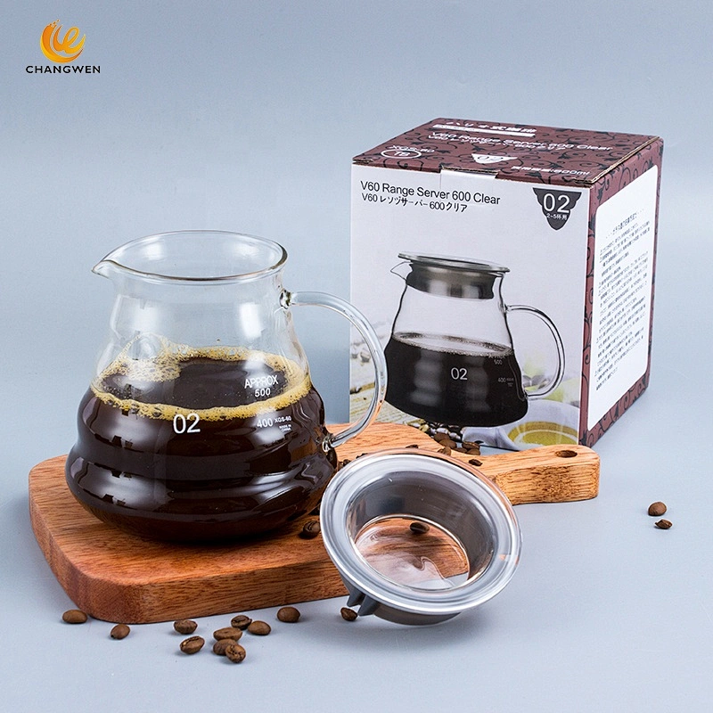360ml/600ml/800ml Glass Cloud Pot Coffee Share Pot Pour Over Coffee Pot for Family Use